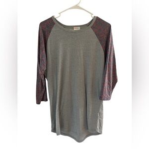 LULAROE Womens 3/4 Sleeve Shirt Randy Size Medium